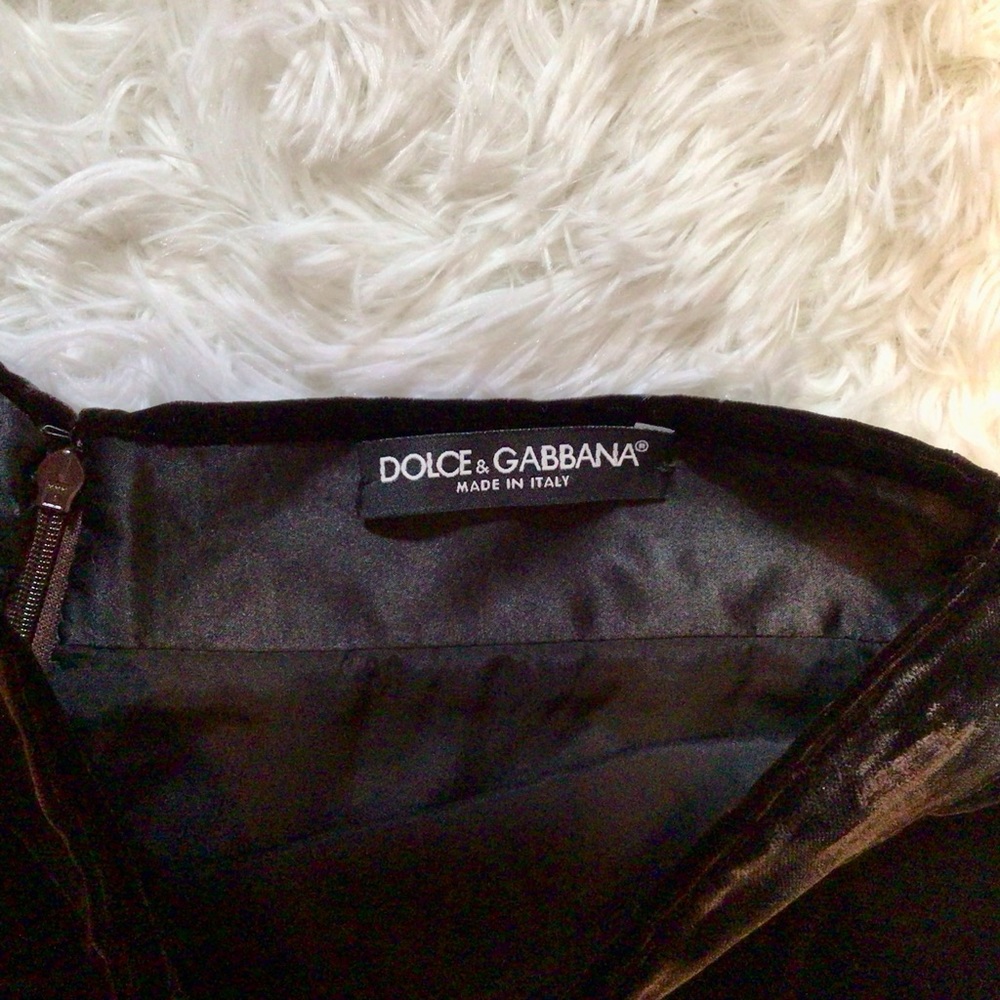 Dolce & Gabbana 40 Velvet Silk Lace Italy D&G Witchy Fancy Christmas S Sm Flaw * - Picture 5 of 9